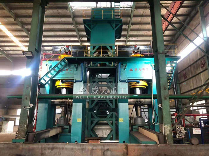 熱壓粒子鋼框架液壓機生產線